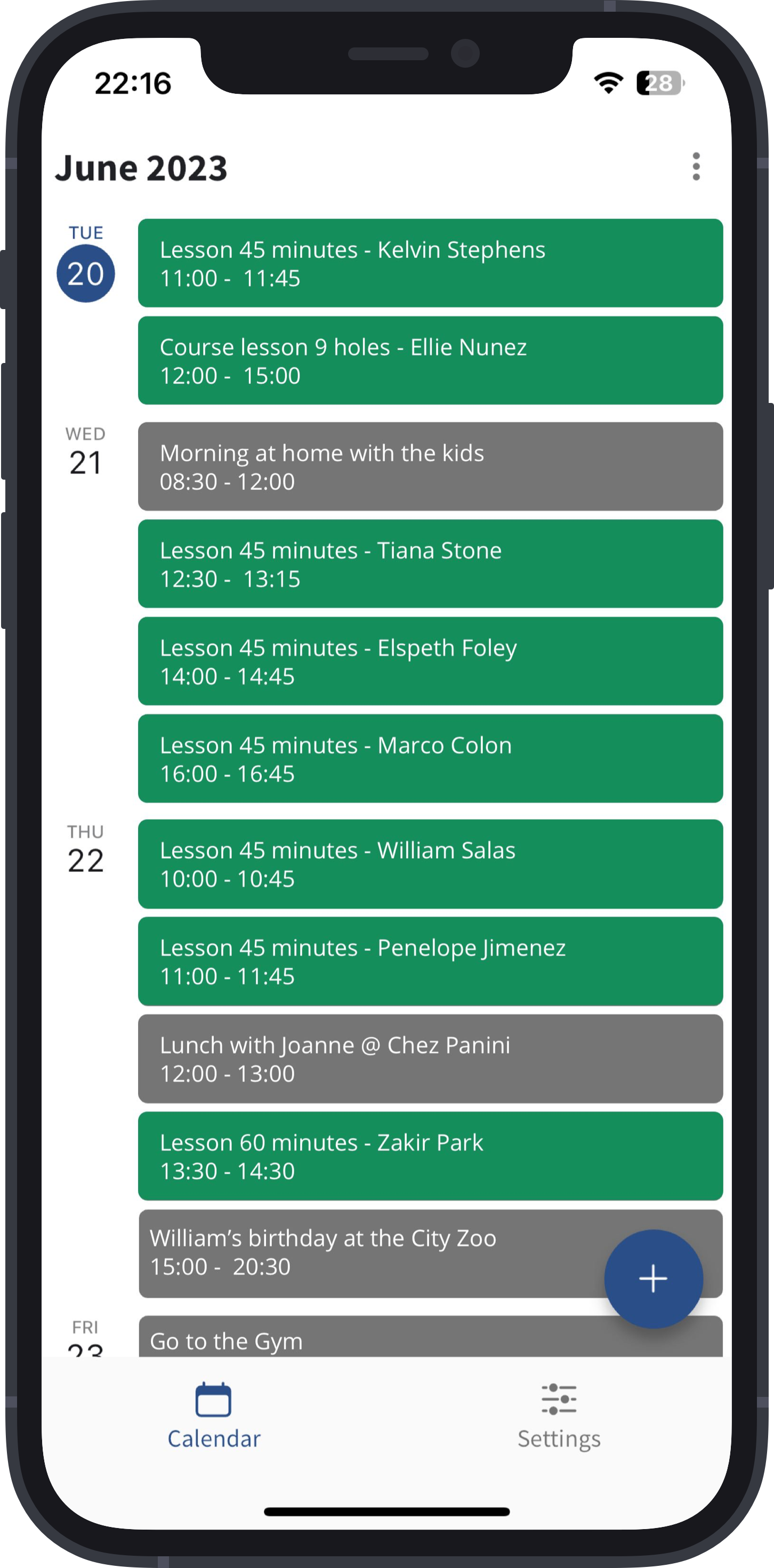App Screenshot - Agenda Management